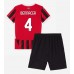 Maillot de foot AC Milan Ismael Bennacer #4 Domicile vêtements enfant 2024-25 Manches Courtes (+ pantalon court)